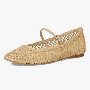 dolce vita Reyes Mary Jane Ballet Flat natural woven raffia  New in Box size 8.5